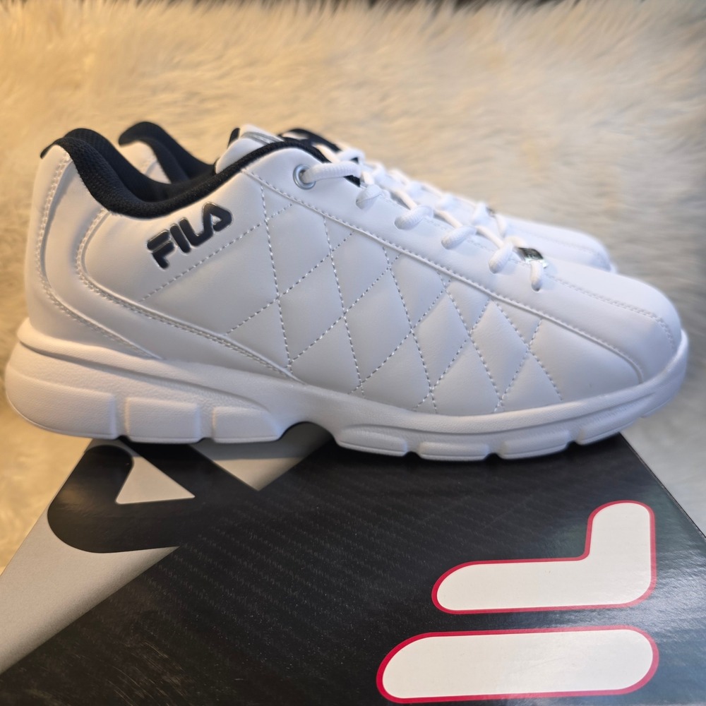 FILA Fulcrum 3 Cross Trainer Men's 13 Women's 14.5 White Navy 1SC50117-159